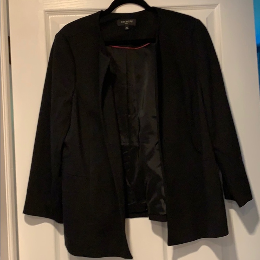 Talbots women black 3/4 sleeve jacket